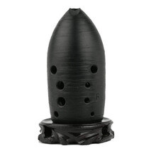 踏古10孔埙/十孔埙专业演奏树脂埙防摔可水洗陶埙笔筒双腔埙音准易吹响 横纹款 F调 玄黑色