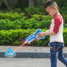 儿童玩具枪可对战射飞碟打蜘蛛男孩声光玩具模型电动枪 3-6岁红外线感应吃鸡镭射枪 双枪对战(黄色枪+蓝色枪+2个飞碟)