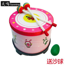 奥尔夫乐器鼓儿童敲鼓打鼓玩具手拍鼓军鼓手鼓打击乐器婴儿宝宝鼓 地鼓--兔子款