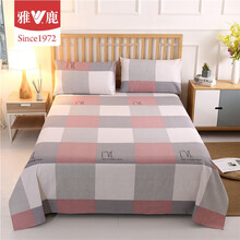 雅鹿 床单 老粗布凉席床单单件 被单双人床罩席梦思保护套 1.2/1.5米床适用 LOVE 200*230cm