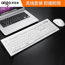 爱国者有线电脑键盘鼠标套装游戏办公适用USB打字笔记本台式电脑商务家用键鼠轻薄便携防溅水游戏通用 无线套装(商务白色)