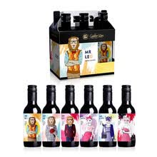 狮先生猫女士葡萄酒 果香中酸 小红酒装 187ml*6只礼盒装 派对活动 情侣约会 赤霞珠干红酒