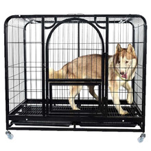 【活动中】贝尼熊 狗笼 狗笼子大型犬 中小型犬金毛狗笼拉布拉多哈士奇泰迪萨摩耶宠物笼子狗屋猫笼 狗笼子黑色 94*64*82cm-建议50斤内