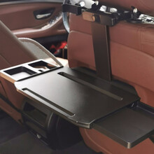 卡斯兰 车载小桌板折叠桌 汽车餐桌电脑桌支架后排车用吃饭办公小桌子汽车后座电脑写字桌平板高端手机支架 儿童版（加低5CM）【带手机支架】