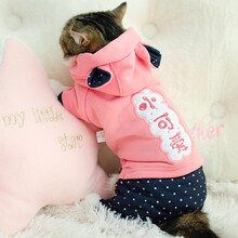 Innopet   秋冬四脚衣 狗狗衣服冬装四脚泰迪秋冬装小狗小型犬幼犬比熊博美猫咪 （冬款加绒）小可爱刺绣单面绒四脚 5号:XL(建议10-13斤)  狗狗都喜欢穿