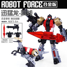 汽车大师 变形玩具金刚男孩恐龙战队机器人修罗王天元系列六合体组合礼物 迅猛龙-斜线