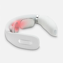 WUNAME不名优品颈椎按摩器颈部按摩仪办公室护颈仪颈部肩部脖子按摩器颈椎经络电脉冲护颈仪 富贵包 白色