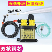 双铜大电机12v车载洗车机220v高压水枪家用洗车神器刷车水泵 短枪(单核电机) 标配