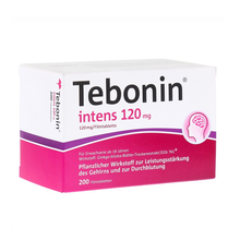 Tebonin天保宁金纳多片 降血压促进大脑血液循环 缓解耳鸣提高记忆力 预防中老年人预防老年痴呆 加强版120mg 200粒(3379106) 德国直邮原装进口