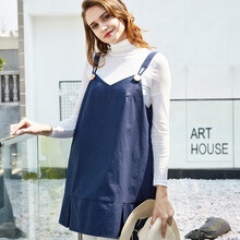 美妮 防辐射服孕妇装四季时尚电脑孕妇防护服反辐射衣 藏青色 L