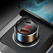 CDK车载充电器 车充快充PD苹果小米华为type-c口3.1A功率18W 梦幻黑