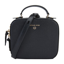 迈克 科尔斯 MICHAEL KORS 女士CHARM系列黑色牛皮荔枝纹手提单肩斜挎包 32T0GT9C2L BLACK