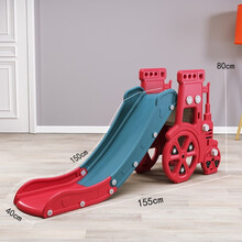 滑滑梯儿童室内玩具家用秋千组合宝宝滑梯户外游乐园婴儿秋千加厚款室内宝宝游乐场 汽车封闭式+篮球框（红色）