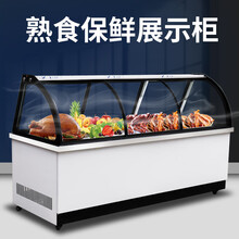格凌诺熟食展示柜卤菜展示柜商用保鲜肉柜凉菜冰箱鸭脖直冷藏柜前后双开门点菜柜弧形玻璃直冷饭店超市烧烤 单冷柜说明：上保鲜冷藏， 下储物柜不可制冷； 2米铜管