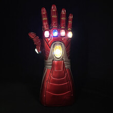 钢铁侠机械手臂可发射 钢铁侠可穿戴灭霸无限手套可打响指宝石拆卸可动儿童无线纳米手臂 钢铁侠无限手套发光【儿童】礼盒