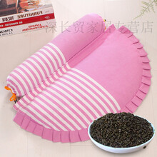 成人脊椎荞麦决明子劲椎枕修复颈椎专用枕芯硬圆护颈枕 粉红色 YX粉半边决明+荞