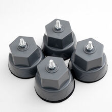 旦榄滚筒洗衣机底座通用海尔西门子固定防震防滑美的大象脚腿（2月19日发完）预售 灰色 加重实心款（一套四个 +安装扳手）