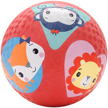 费雪(Fisher-Price)玩具球15cm 卡通小皮球拍拍球幼儿园橡胶篮球女男孩几何F6002-2