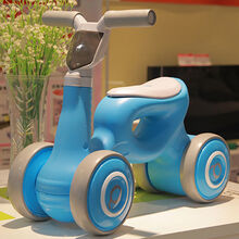 儿童平衡车无脚踏1-2-3周岁小孩学步婴儿玩具宝宝扭扭溜溜滑行车 蓝色平衡学步车免安装+音乐灯光