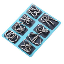 智力扣8件套ABC金属益智九连环系列解环解扣智力扣八件套 智力扣8件套B款