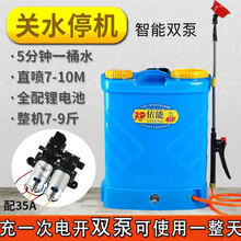 依能 智能双泵锂电池电动喷雾器农用双核大功率高压多功能果树打药机消毒防疫喷雾机 20L20AH智能双泵+60喷枪