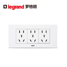 罗格朗（LEGRAND）电工电料118型插座尚超风系列暗装插排厨房插座电源 白色十五孔插座