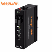 keepLINK KP-9000-65-2FX4TX-SC20A/B 百兆2光4电工业交换机 工业级单模单纤光纤收发器光电转换器SC接口