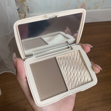 美哭！NOVO脸部透亮双色修容盘自然立体持久腮红高光修容鼻影提亮 01#香槟气泡