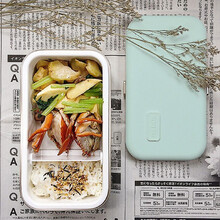 适盒A4BOX 保温饭盒加热电热热饭神器日式便当盒蒸饭器便携插电车载带饭智能加热午餐盒 轻雾绿饭盒标配（下单得原装餐具套装）