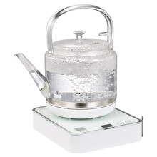 京江 养生壶 家用煮茶壶煮茶器 多功能热水壶 烧水壶电热水壶 保温电茶壶蒸茶壶 白色-小底座