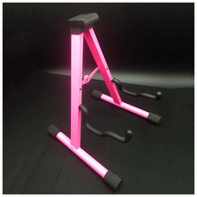 曲漾电吉他支架地架木吉他架子落地折叠a型琵琶尤克里里家用立式琴架 粉色金属电木两用A架