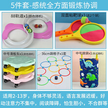 感统训练器材四分之一圆儿童体能训练幼儿园教具塑料独木桥圆形阶梯 5件套-感统全方面锻炼协调