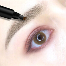 【送电动修眉刀】根根分明液体眉笔防水防汗游泳不掉色画眉神器超细野生仿生仿真分叉眉眉笔细头男士 2号深棕色