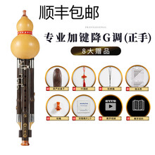 新艺 超九孔加键葫芦丝演奏型C调降B调GF调紫竹9孔宽音域乐器 加键G调(正手)