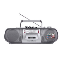 熊猫（PANDA） 631便携式录音机大功率英语教学用收录磁带老人播放机插卡播放器卡带U盘老年人收音 银灰色标配+8GU盘