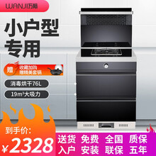 万际（wanji)单眼集成灶600MM小户型单眼一体灶多功能自动清洗下排式灶油烟机燃气灶消毒柜电磁炉 600高配 小户型单眼灶 电磁炉款需定制