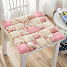 佩雷思 椅垫棉四季通用餐桌椅子垫田园家用座垫防滑餐桌坐椅垫餐厅简约歺椅凳子垫座椅垫屁垫 【馒头垫】花粉 40*40cm(单条装)