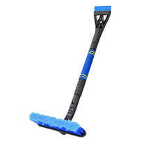 时本 汽车除雪铲扫雪神器玻璃除霜铲刮雪器除冰刷子车用除冰铲多功能冬季清雪工具用品汽车用品 黑色 除雪铲三合一款可旋转