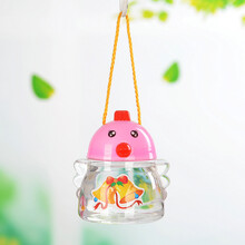 封闭式桌面新款qq鱼瓶qq龟瓶乌龟瓶迷你手提塑料小金鱼缸龟盒 小鸡款