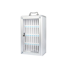 企诺QINUO 手机保管箱带锁透明学生手提箱员工存放寄存柜餐厅会议收纳盒子 48位368*190*500mm