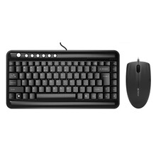 双飞燕（A4TECH） KL-5 笔记本电脑键盘 迷你USB有线键盘 便携式多媒体有线键盘鼠标套装 键鼠套装：轻薄小键盘 KL-5+OP530 普通版