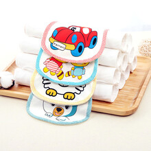 迪士尼(Disney) 四层纯棉纱布吸汗巾隔汗垫背巾婴儿幼儿园小中大童超大运动4岁3/5 3条装-小号男童【适合0-1岁】 花色随机-19*