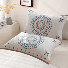 沐凡 枕巾 一对2条装 纯棉纱布成人枕巾 四层柔软透气家用情侣枕头巾 月亮女神（一对）