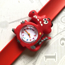 儿童恐龙手表卡通拍拍表 霸王龙果冻表啪啪圈男女孩学生儿童手表 绿色