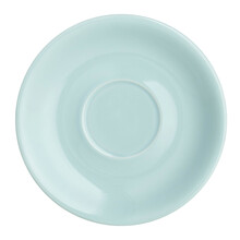 扬格玻璃咖啡杯 冰flat white意式拉花拿铁杯碟dirty透明澳白短笛 玉簪青(只是碟)