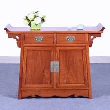 DFJXW F红木家具缅甸花梨（学名：大果紫檀）二联橱实木餐边柜储物柜歺边柜碗柜斗柜敲头案供桌佛台条 长120*宽42*高90cm
