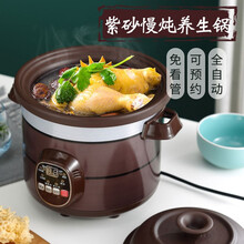 电炖锅家用煲汤砂锅煮粥迷你BB辅食锅陶瓷电炖盅全自动养生紫砂锅 预约版【可预约定时】 3.5L（适合3-5人使用）