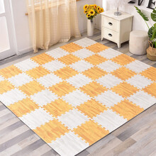 明德Meitoku地垫仿木纹PE拼接泡沫地垫厨房客厅拼垫子宝宝爬行垫 60*60/30*30 白木纹+浅木纹 60*60*1.9cm（6片）