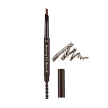 爱丽小屋（ERISEHOUSE）双头自动带刷眉笔防水防汗不脱色自然持久初学 眉笔3#咖啡色