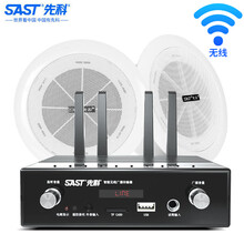先科（SAST）D27 有源无线蓝牙吸顶喇叭套装 吊顶音响校园背景音乐公共广播 一拖二组合